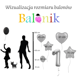 Balon foliowy Lampart, 49x72 cm