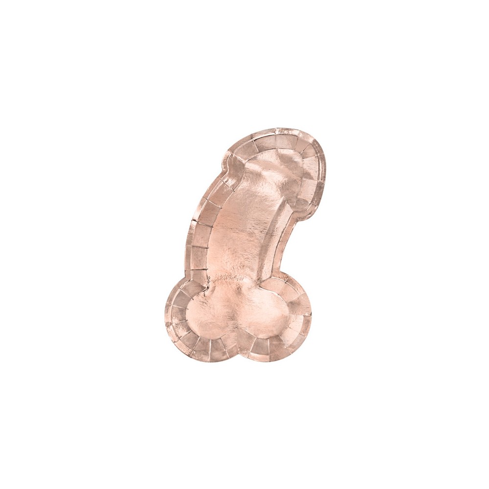 Talerzyki Same penis forever, różowe złoto, 26.5x15.5cm