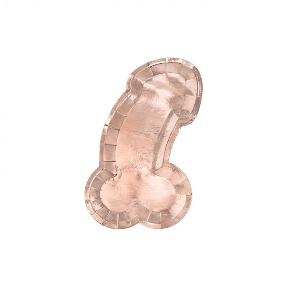 Talerzyki Same penis forever, różowe złoto, 26.5x15.5cm