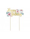 Topper na tort Kotek - Happy Birthday, 15x19cm