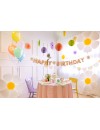 Baner Happy Birthday, stokrotka , 200x14.5 cm