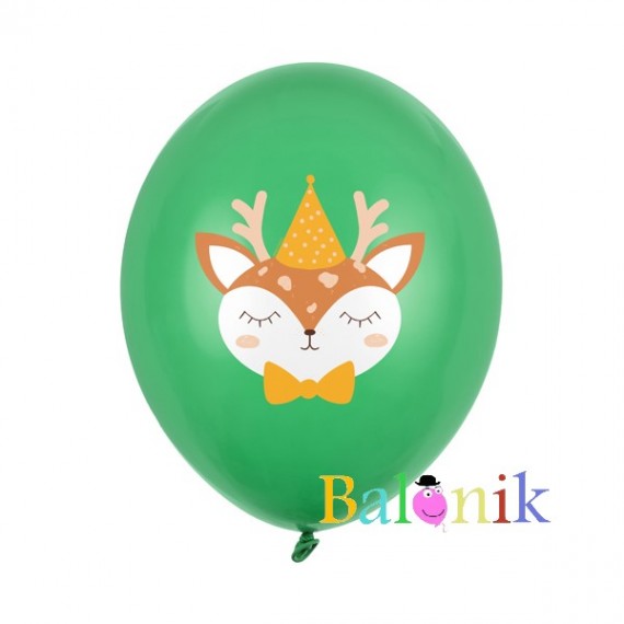 Balon lateksowy zielony jelonek