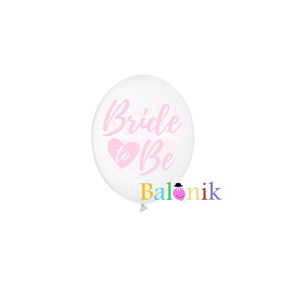 Balon lateksowy Bride to be przezroczysty róż / wieczrór panieński