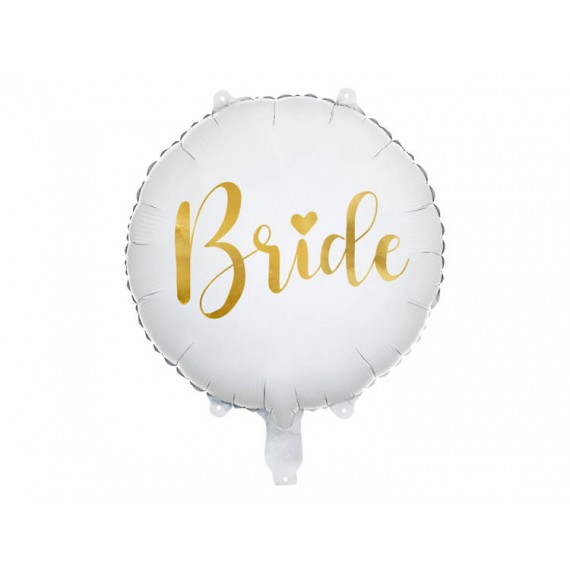 Balon foliowy okrągły bride - złoty