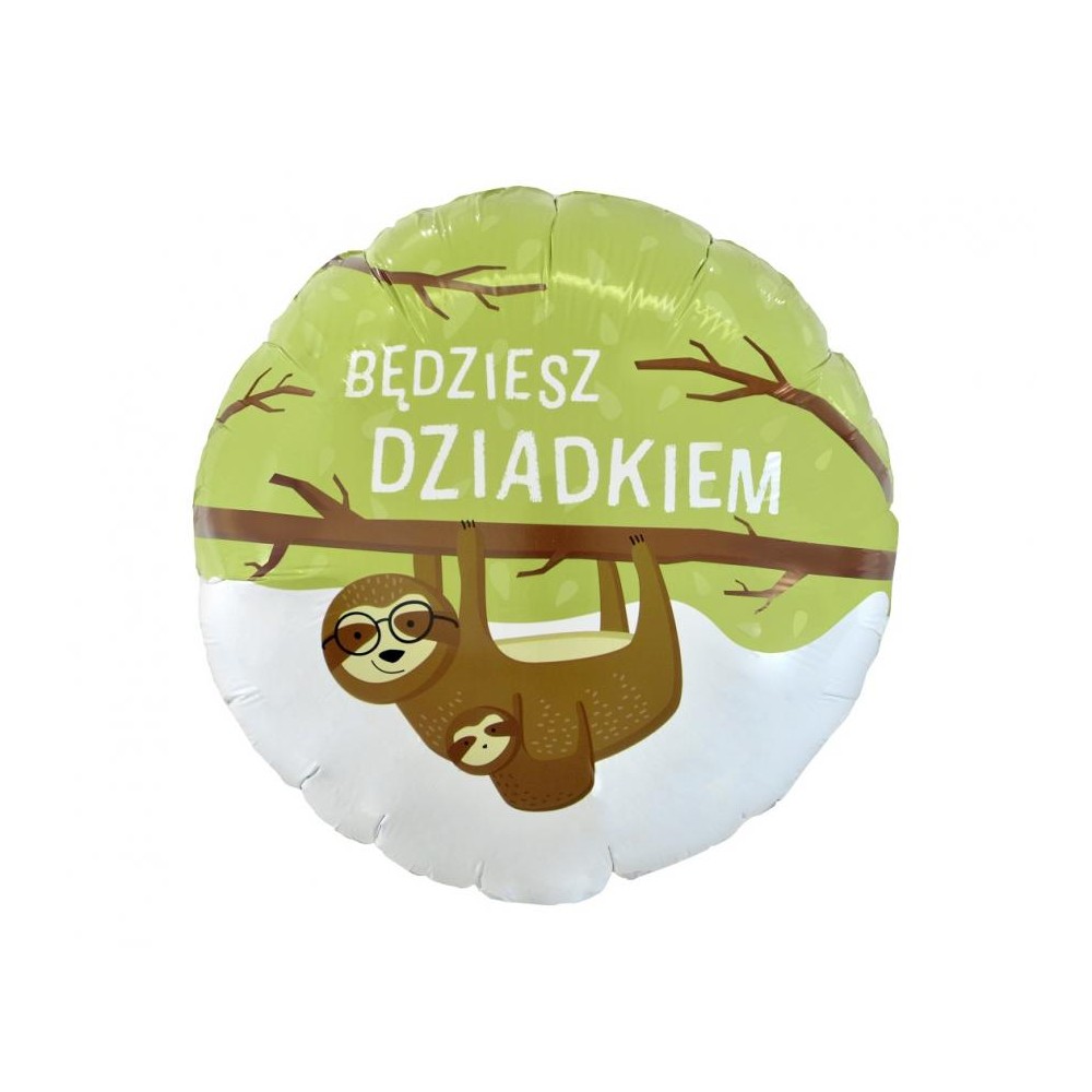 Balon foliowy okrągły "Będziesz Dziadkiem"