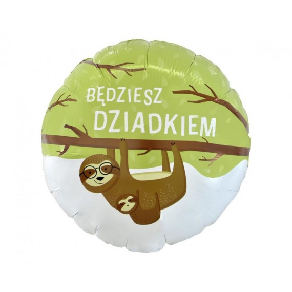 Balon foliowy okrągły "Będziesz Dziadkiem"