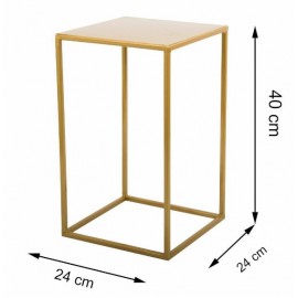 Złoty stojak na kwiaty 40 cm - wynajem