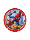 Talerzyki papierowe Spiderman Crime Fighter, 20cm, 8 szt. (plastic-free)