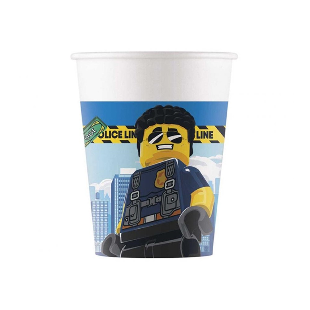 Kubeczki papierowe, Lego City, 200ml, 8 szt.