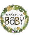 Balon foliowy okrągły "welcome Baby" safari 18"