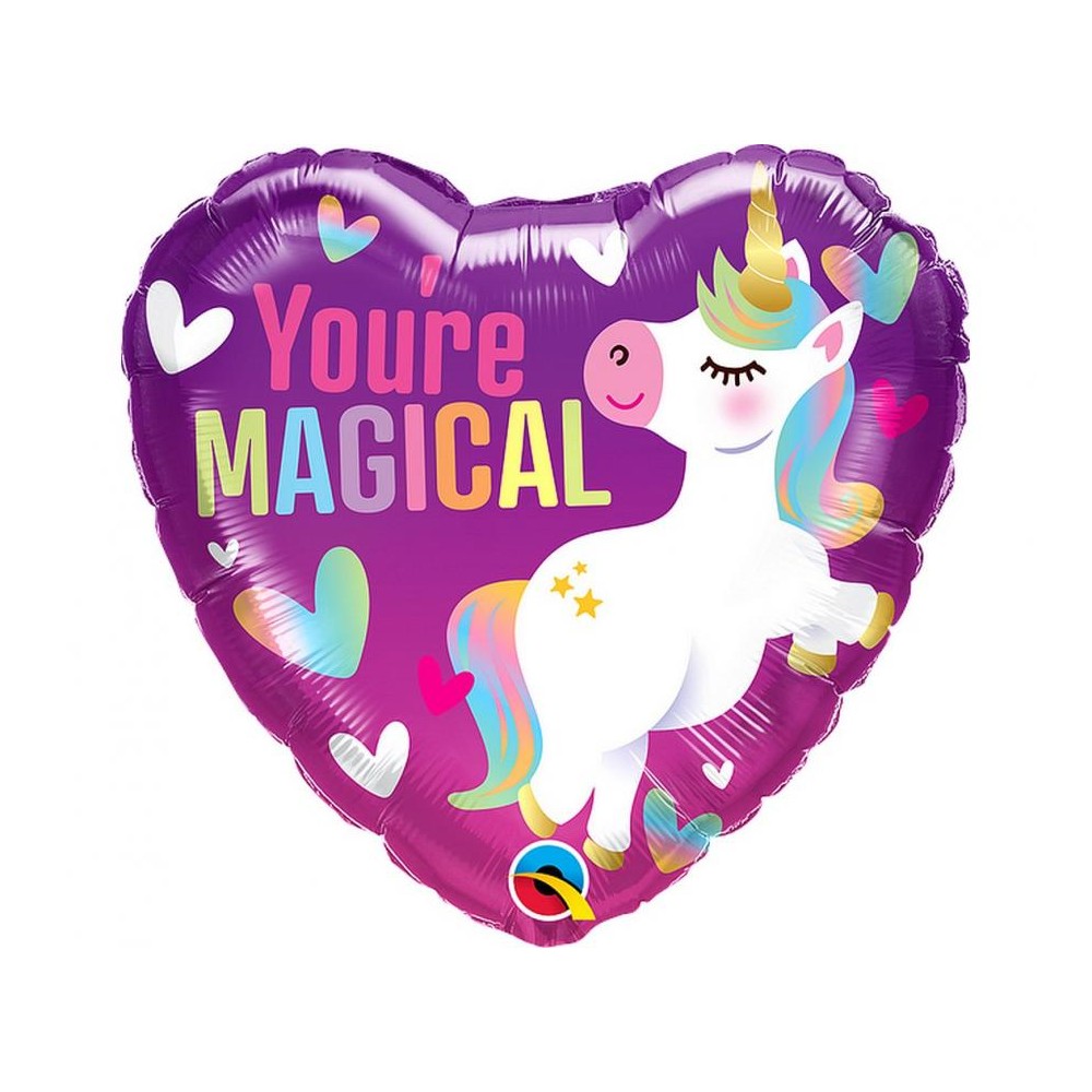 Balon foliowy serce you're magical / jednorożec 18" QL