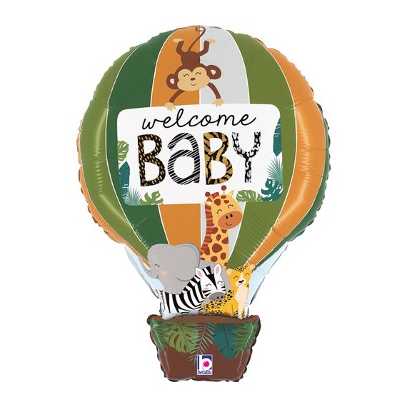 Balon Foliowy Balon welcome baby safari 61 cm