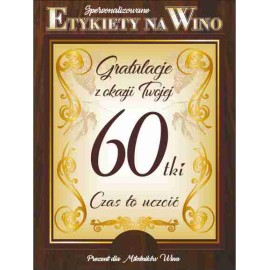 Etykiety na wino - 60 urodziny