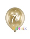 Balon lateksowy złoty chrom 70